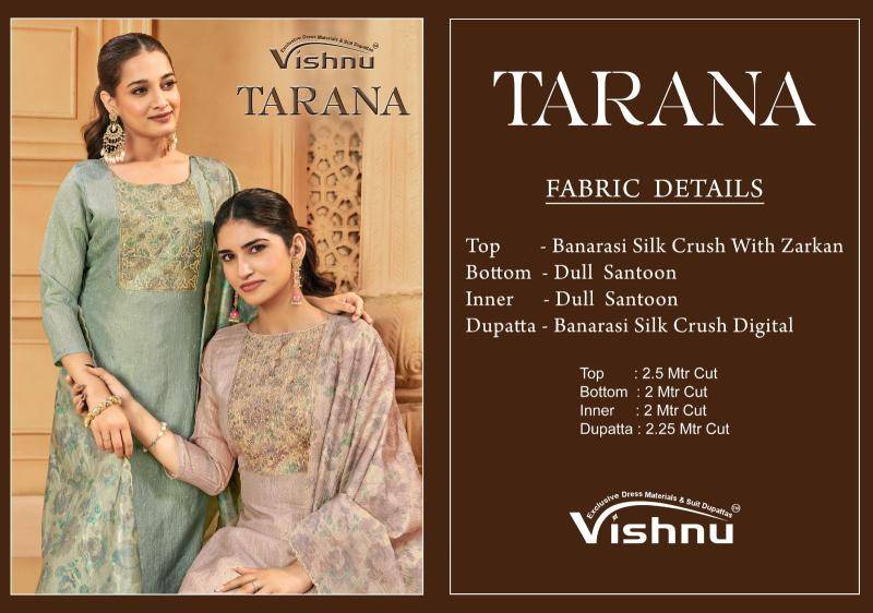 Vishnu tarana Unstitched dress material wholesalers